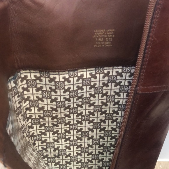 Tory Burch Kiernan Tumbled Leather Riding Boots - Picture 3 of 5